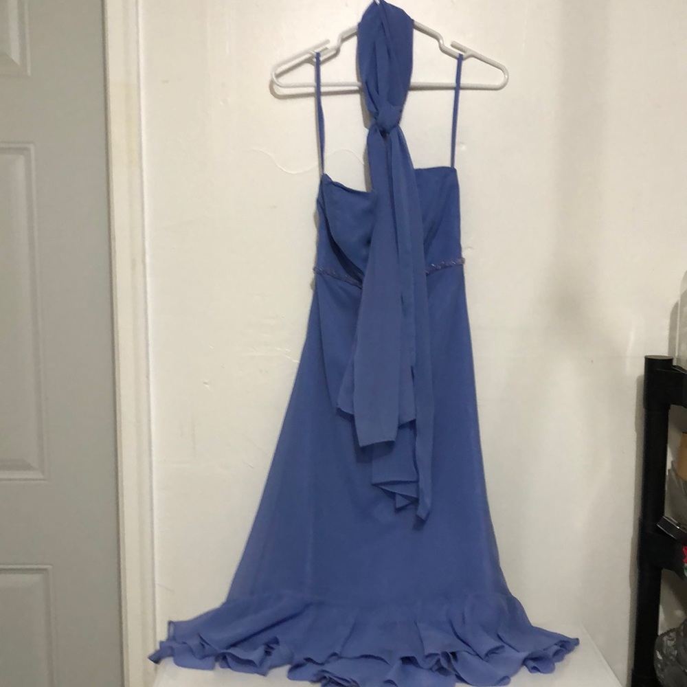 Jordan Strapless Periwinkle Formal Dress